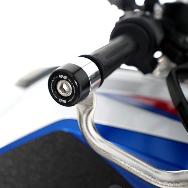 R&G Bar End Sliders for the BMW R1200R/RS '15-'18 R1250R (RS) '19-,  F750GS '18- & F900 R '20-